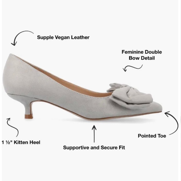 Journee Collection Women’s Orana Pointed Toe Kitten Heel pumps - Picture 6 of 6